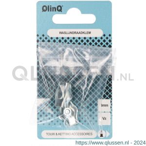 QlinQ waslijndraadklem 3 mm verzinkt set 2 stuks 1095876