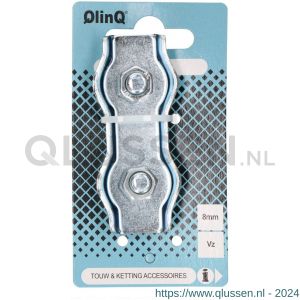 QlinQ duplexstaaldraadklem 8 mm verzinkt 1095882