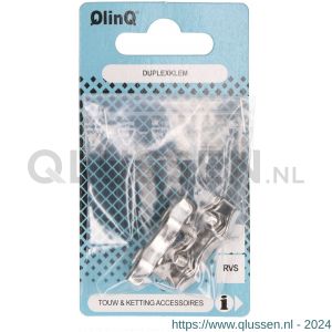 QlinQ duplexstaaldraadklem 3 mm RVS 1095883