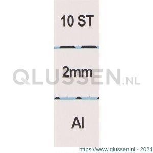 QlinQ persklem 2 mm aluminium set 10 stuks 1095887