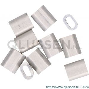 QlinQ persklem 3 mm aluminium set 10 stuks 1095888