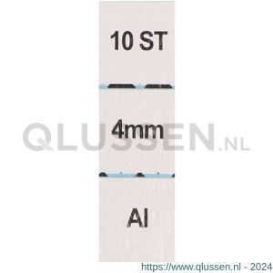 QlinQ persklem 4 mm aluminium set 10 stuks 1095889