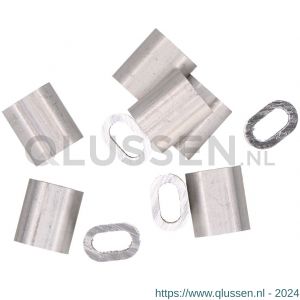 QlinQ persklem 4 mm aluminium set 10 stuks 1095889