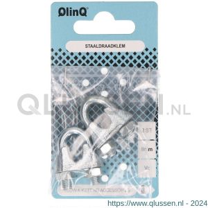 QlinQ staaldraadklem 8 mm verzinkt set 2 stuks 1095892