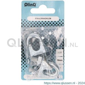 QlinQ staaldraadklem 10 mm verzinkt set 2 stuks 1095893