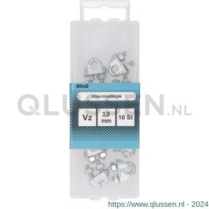 QlinQ staaldraadklem 3 mm verzinkt set 10 stuks 1095894