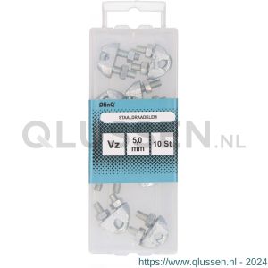 QlinQ staaldraadklem 5 mm verzinkt set 10 stuks 1095895