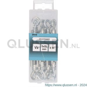 QlinQ draadspanner 5x70 mm verzinkt set 8 stuks 1095907