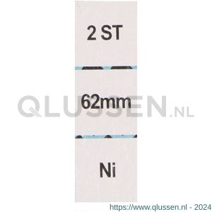 QlinQ koordhouder 62 mm vernikkeld set 2 stuks 1095923