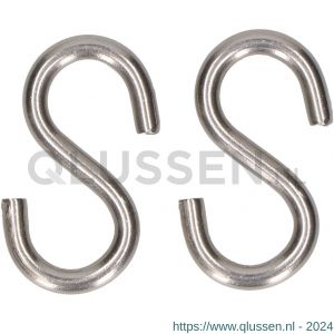 QlinQ S-haak nummer 50 50x16 mm RVS set 2 stuks 1095942