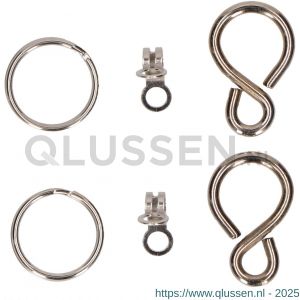 QlinQ ketting-gootsteenset vernikkeld set 2 stuks 1095946