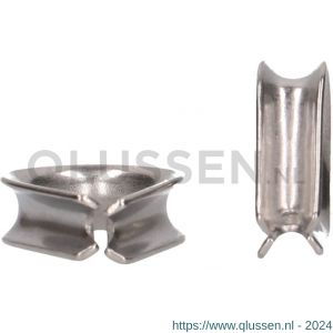 QlinQ puntkous 4 mm groef RVS set 2 stuks 1095951