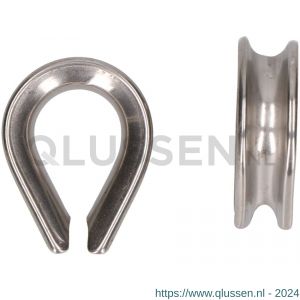 QlinQ puntkous 6 mm groef RVS set 2 stuks 1095952