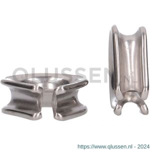 QlinQ puntkous 6 mm groef RVS set 2 stuks 1095952