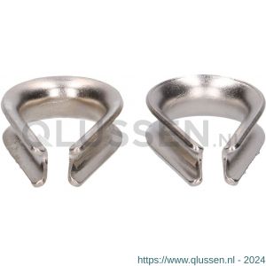 QlinQ puntkous 8 mm groef RVS set 2 stuks 1095953