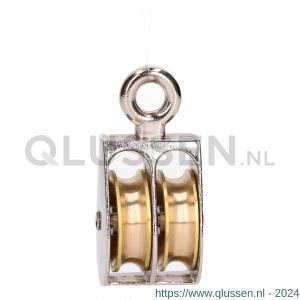 QlinQ katrol 10 mm dubbel vernikkeld 1095960