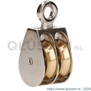 QlinQ katrol 10 mm dubbel vernikkeld 1095960