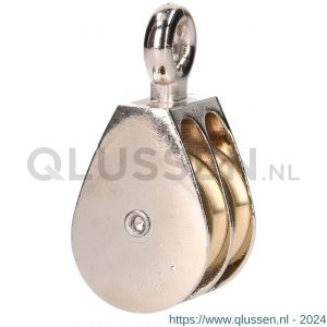 QlinQ katrol 10 mm dubbel vernikkeld 1095960