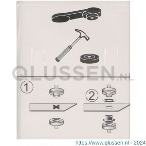 QlinQ zeilring 6 mm vernikkeld set 25 stuks met tool 1095970