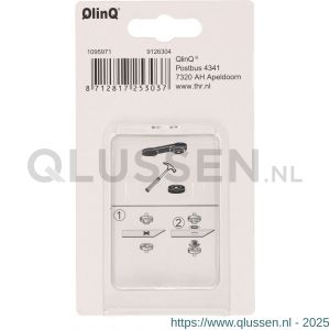 QlinQ zeilring 8 mm vernikkeld set 24 stuks met tool 1095971