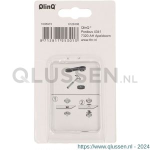 QlinQ zeilring 12 mm vernikkeld set 10 stuks met tool 1095973