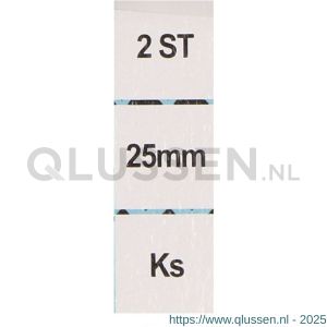 QlinQ textielbandspanner 25 mm zwart set 4 stuks 1096006