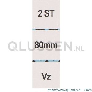 QlinQ koordhouder 80 mm verzinkt set 2 stuks 1096077