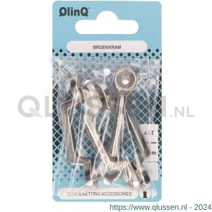 QlinQ broekkram 25 mm vernikkeld set 4 stuks 1096079