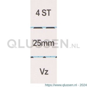 QlinQ broekkram 25 mm vernikkeld set 4 stuks 1096079