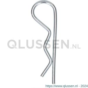 QlinQ borgclip 2 mm enkel verzinkt set 4 stuks 1096080