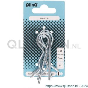 QlinQ borgclip 3 mm enkel verzinkt set 4 stuks 1096081