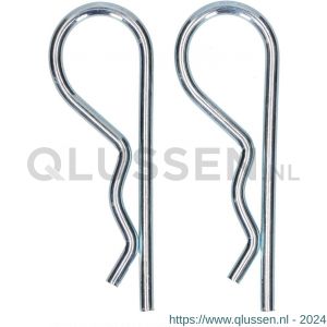 QlinQ borgclip 4 mm enkel verzinkt set 2 stuks 1096082