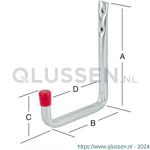 QlinQ wandhaak 120x80x41 mm verzinkt 1104238