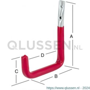 QlinQ wandhaak 140x114x53 mm verzinkt geplastificeerd 1104242