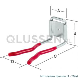 QlinQ wandhaak 46x55x126 mm verzinkt geplastificeerd 1104257