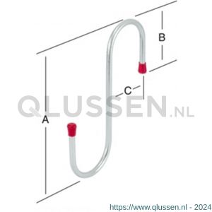 QlinQ S haak 175x65x52 mm verzinkt 1104263