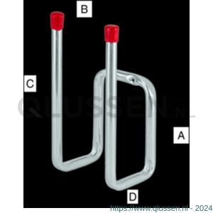 QlinQ wandhaak laarzen 120x90x400 mm verzinkt 1104270