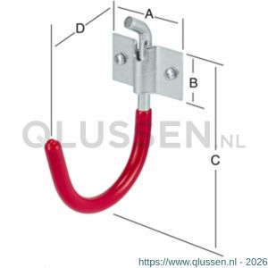 QlinQ universele haak 125x80 mm verzinkt geplastificeerd 1104271