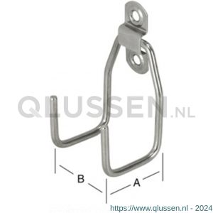 QlinQ universele haak 52x55x4.8 mm RVS 1104274