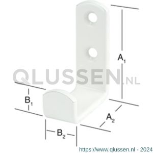 QlinQ wandhaak plat 65x87x17x3,5 mm wit 1104278