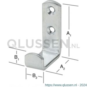 QlinQ wandhaak plat 65x87x17x3,5 mm verzinkt 1104279