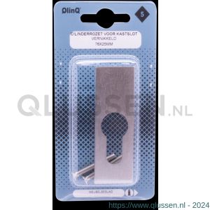 QlinQ cilinderrozet 76x25 mm vernikkeld 1106137