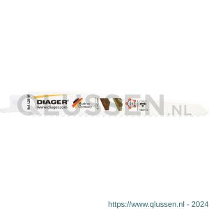 Diager reciprozaagblad hout-plastic 6-100 mm 14402004