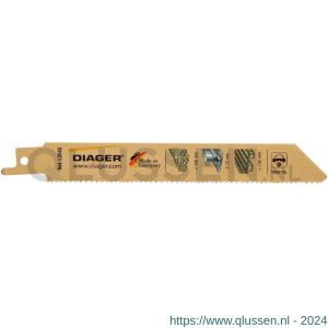 Diager reciprozaagblad hout nagels <100 mm-staalplaat 3-10 mm 14402010