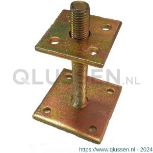 ASF paalhouder verstelbaar met plaat 70x70/100x100 mm verzinkt 17274470