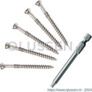 Herag UPM vlonderschroef 4x40 mm inclusief bit Torx T 15 A2 17326