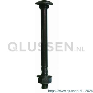 QlinQ Blackline slotbout DIN 603/555 M8x60 mm met afdekkap set 6 stuks 1031518