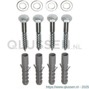 FISI CV-bevestigingsset 8x60 mm plug 10x50 mm sluitring verzinkt set 4 stuks 46121861