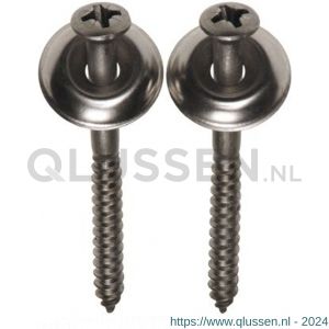 FISI closet toilet bevestigingsset DIN 7995 6.0x70 mm RVS A2, plug en kraalring RVS A2 46163731