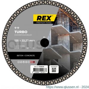 REX Turbo diamantzaagblad 125 mm asgat 22.23 mm beton 7288906